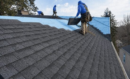A Roof Being Re Shingled