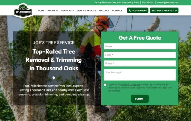 Tree Service Website Example