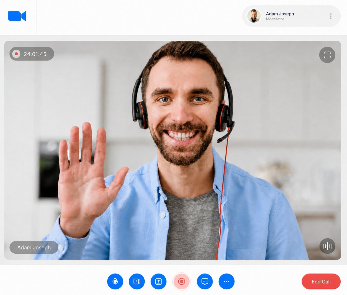 Chat support video image