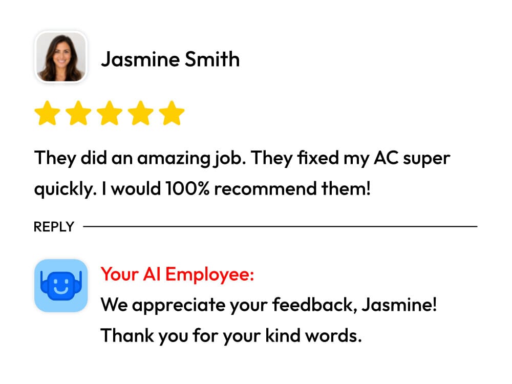 Voice ai features automated review replies